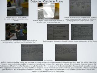 Detecting Calcite in Rocks