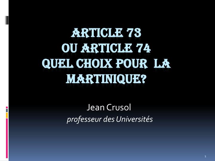 jean crusol professeur des universit s