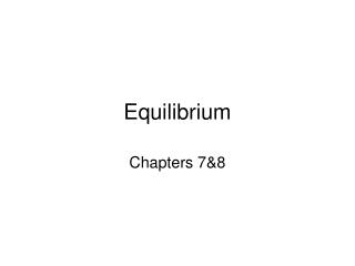 Equilibrium