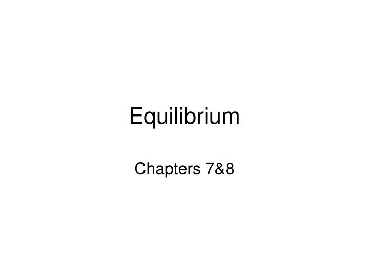 equilibrium