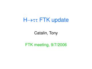 H ??? FTK update