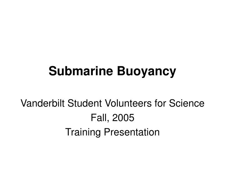 submarine buoyancy