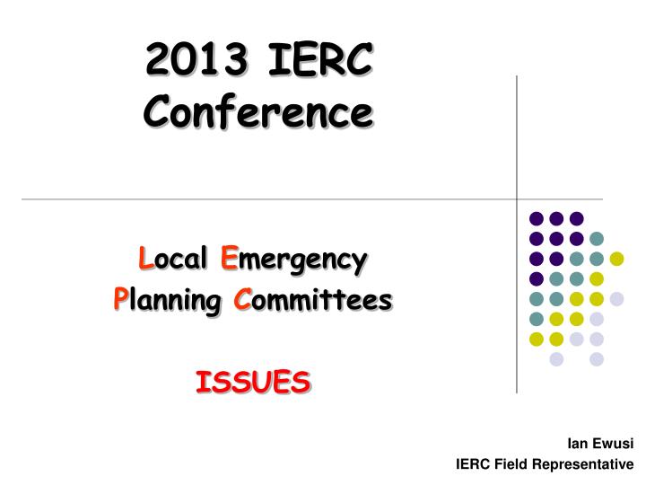 2013 ierc conference