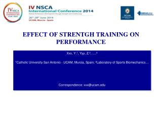 EFFECT OF STRENTGH TRAINING ON PERFORMANCE
