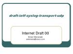 draft-ietf-syslog-transport-udp - slide 1