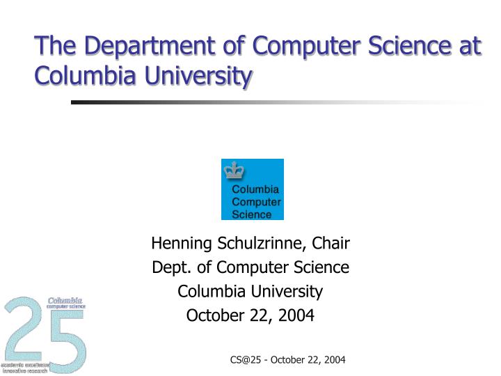 the department of computer science at columbia university