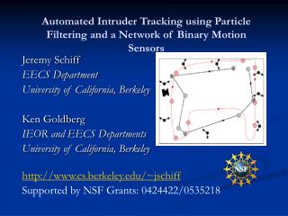 Automated Intruder Tracking using Particle Filtering and a Network of Binary Motion Sensors