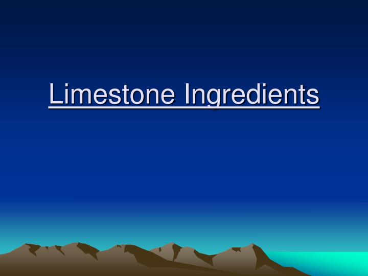 limestone ingredients
