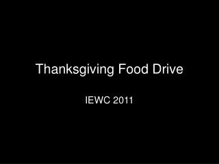 Thanksgiving Food Drive