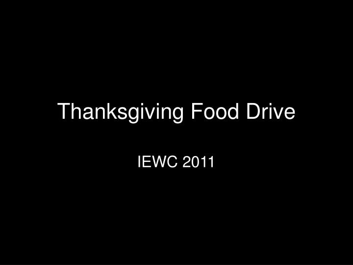 thanksgiving food drive