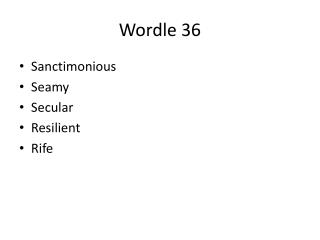 Wordle 36