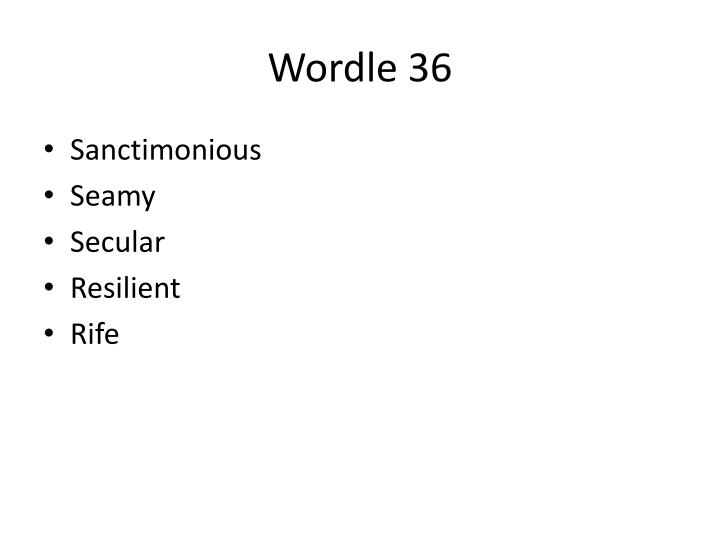 wordle 36