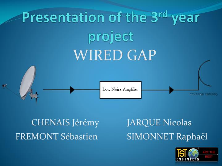 presentation of the 3 rd year project