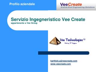 servizio ingegneristico vee create appartenente a vee group