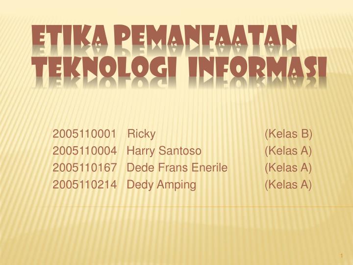 etika pemanfaatan teknologi informasi