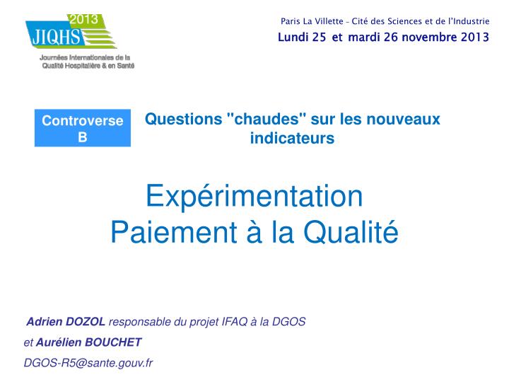 exp rimentation paiement la qualit