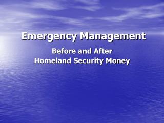 Emergency Management