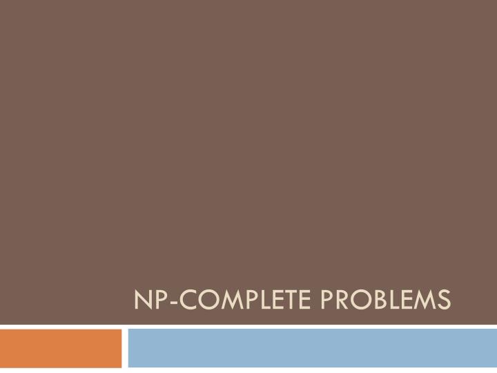 np complete problems