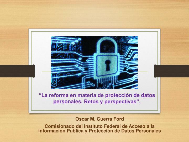 la reforma en materia de protecci n de datos personales retos y perspectivas