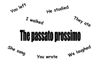 The passato prossimo