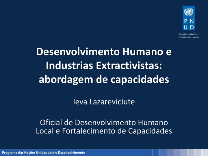 desenvolvimento humano e industrias extractivistas abordagem de capacidades