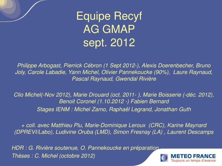 equipe recyf ag gmap sept 2012