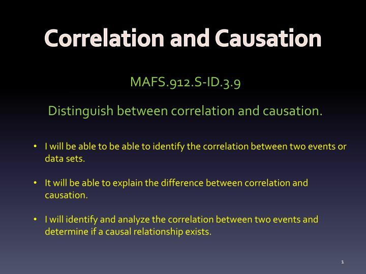 correlation and causation