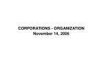 CORPORATIONS - ORGANIZATION November 14, 2006 - slide 1