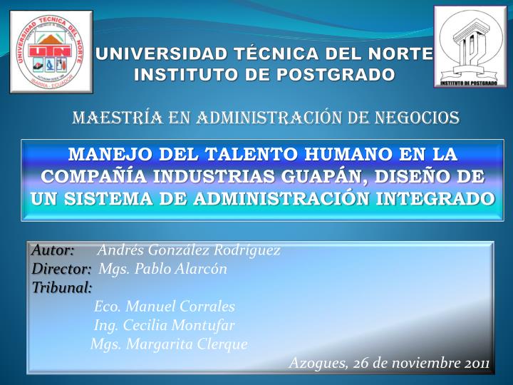 universidad t cnica del norte instituto de postgrado