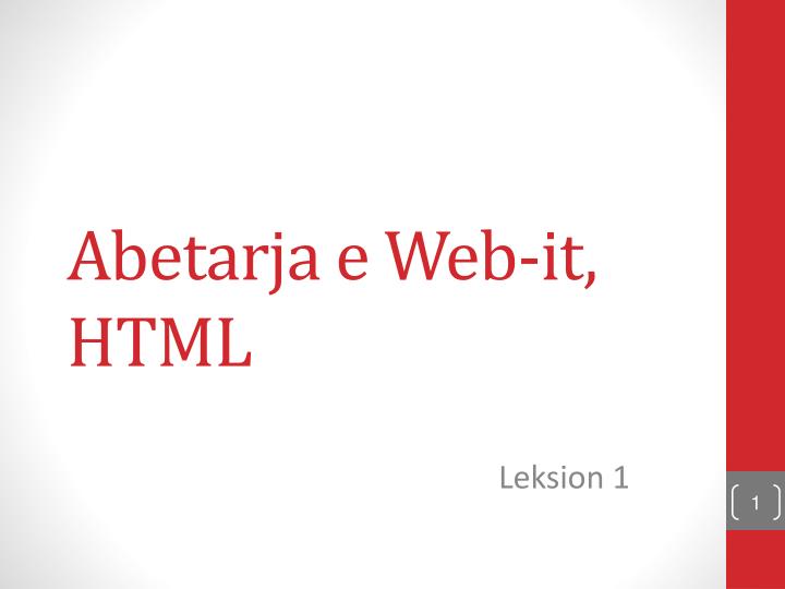 abetarja e web it html