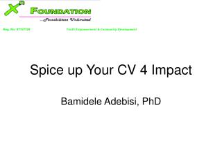 Spice up Your CV 4 Impact