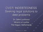 OVER-INDEBTEDNESS Seeking legal solutions to debt problems - slide 1