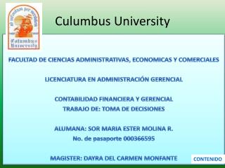 culumbus university