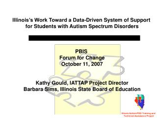 Illinois Autism/PDD Training and Technical Assistance Project