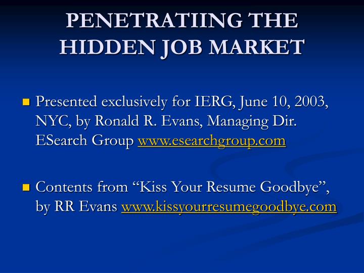 penetratiing the hidden job market