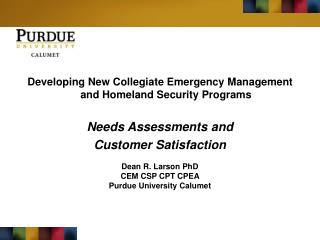 Developing New Collegiate Emergency Management and Homeland Security Programs