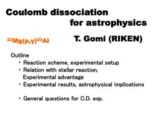 Coulomb dissociation for astrophysics