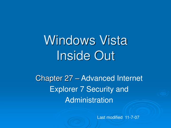 windows vista inside out