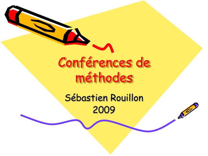 conf rences de m thodes