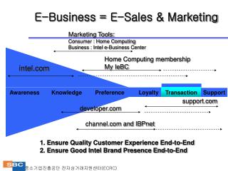E-Business = E-Sales &amp; Marketing