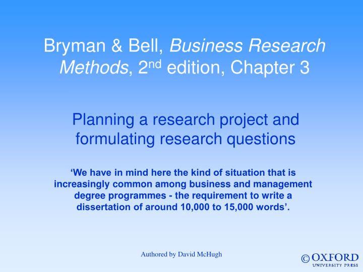 bryman bell business research methods 2 nd edition chapter 3