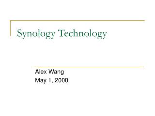 Synology Technology