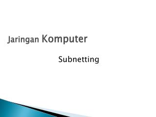 jaringan komputer