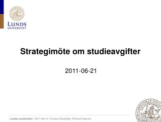 strategim te om studieavgifter