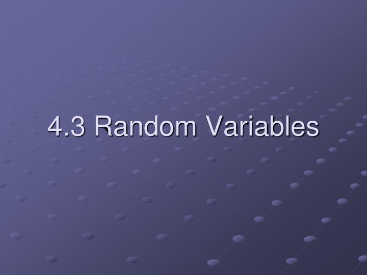 4 3 random variables