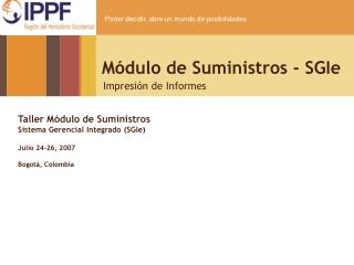 m dulo de suministros sgie