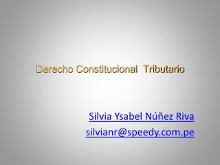 derecho constitucional tributario