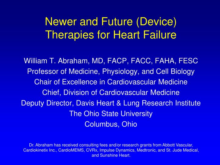 newer and future device therapies for heart failure