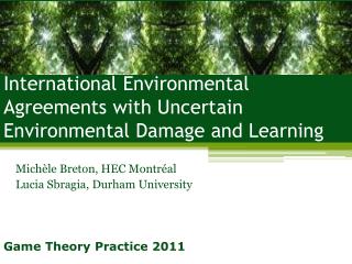 International Environmental Agreements with Uncertain Environmental Damage and Learning