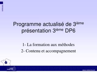 programme actualis de 3 i me pr sentation 3 i me dp6